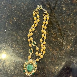 Natalie B beautiful broach necklace short chain